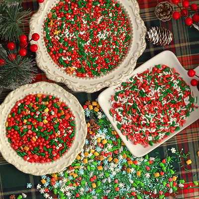 2026圣诞节蛋糕装饰糖珠彩针