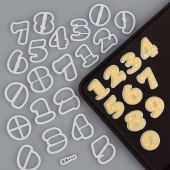 双层波点数字0 饰糖堡森林烘焙工具塑料压模 9翻糖切模生日蛋糕装