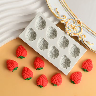 草莓硅胶模具巧克力翻糖立体生日蛋糕慕斯装饰插件diy烘焙工具
