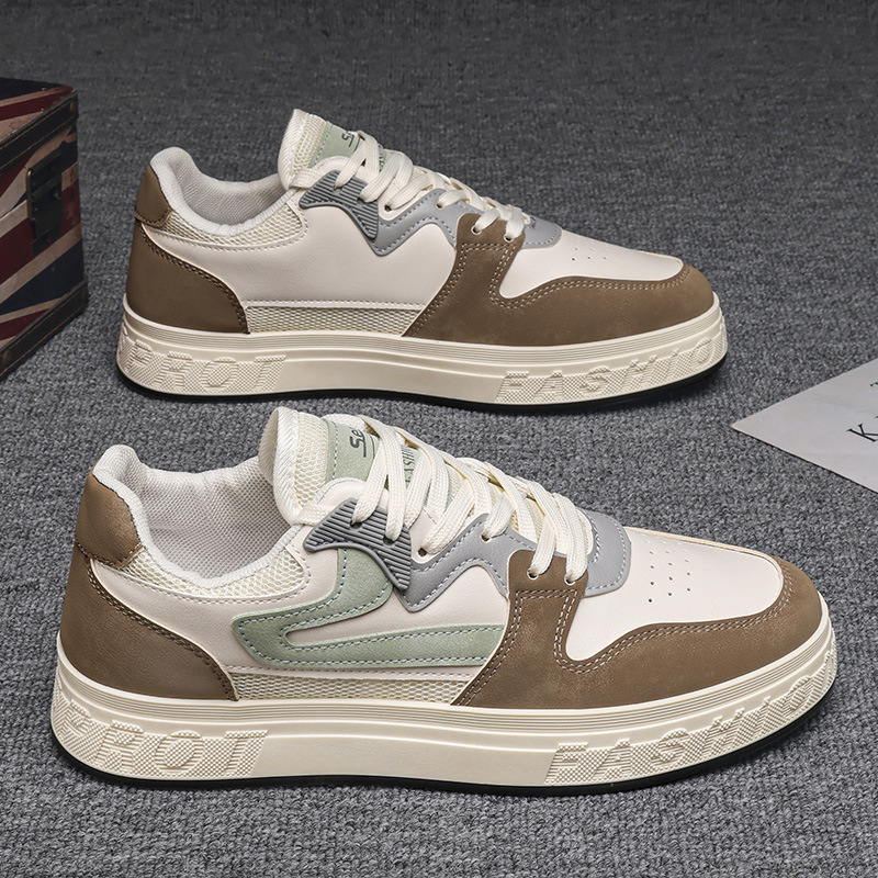 男鞋冬季鞋子男款网面透气男生板鞋黑白百搭休闲运动皮鞋小白鞋男