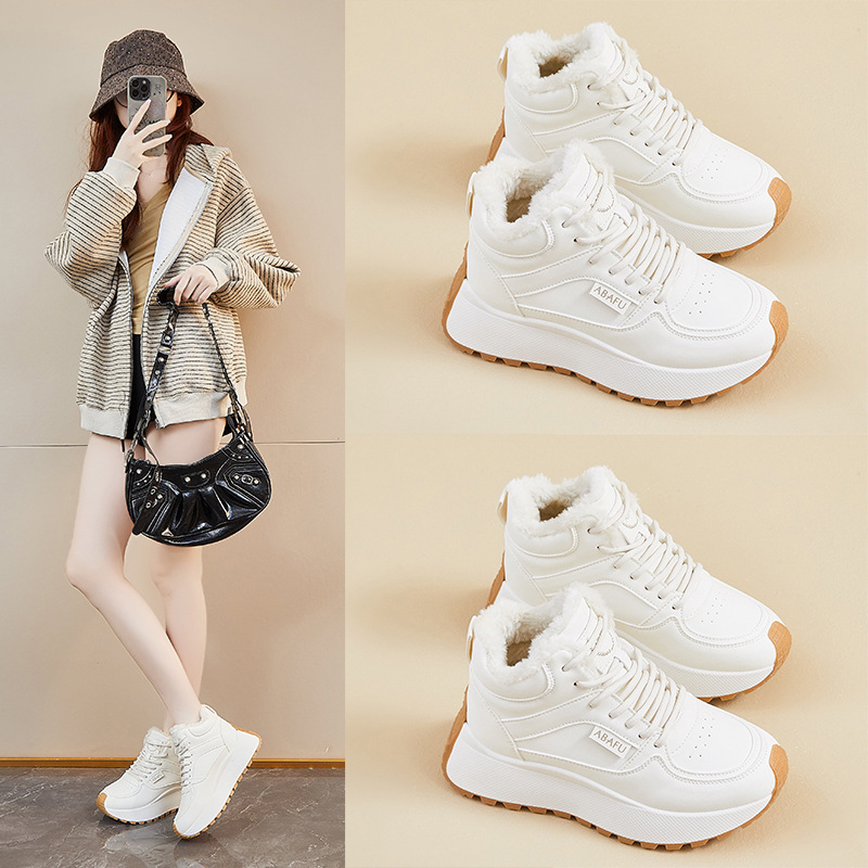 ins韩版新款加绒老爹鞋女2025冬季学生运动跑步休闲鞋增高ZY2021