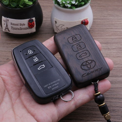 刻郎适用丰田普拉多实木钥匙壳