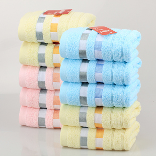 10条装祝海纯棉洗脸毛巾劳保结婚婚庆回礼全棉通用吸水面巾批发