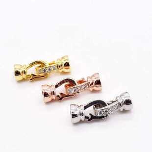 镀925银珍珠手链扣项链扣 蛇骨扣 链接扣 维修搭扣 DIY饰品配件扣