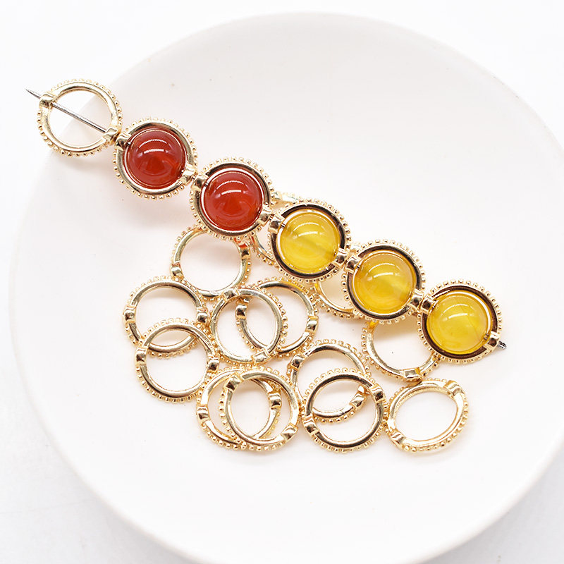 麻花切边套住圈圈对孔圆环diy手工串珠包珠配件串珠圈