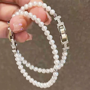 DIY珍珠配件单排扣天然珍珠项链扣毛衣链扣锁扣创意时尚版款搭扣