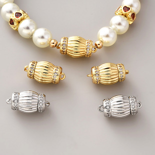 灯笼万能扣镀18k金扣头DIY串项链手链扣头链接扣螺丝扣百搭配饰品