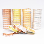 18K包金保色美甲铜丝diy穿珠引线手工艺绕线发簪定型造型金丝软线