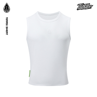 TEARSANDSWEAT篮球训练黑白基础刺绣logo罗纹美式运动吸汗棉背心