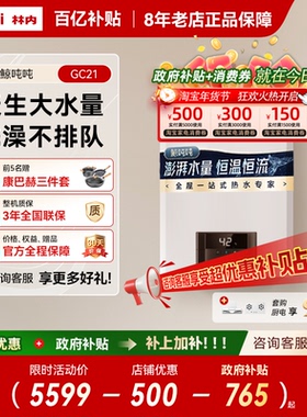 [鲸吨吨恒温]林内燃气热水器天然气20/24升GS41/GT11同款GC21