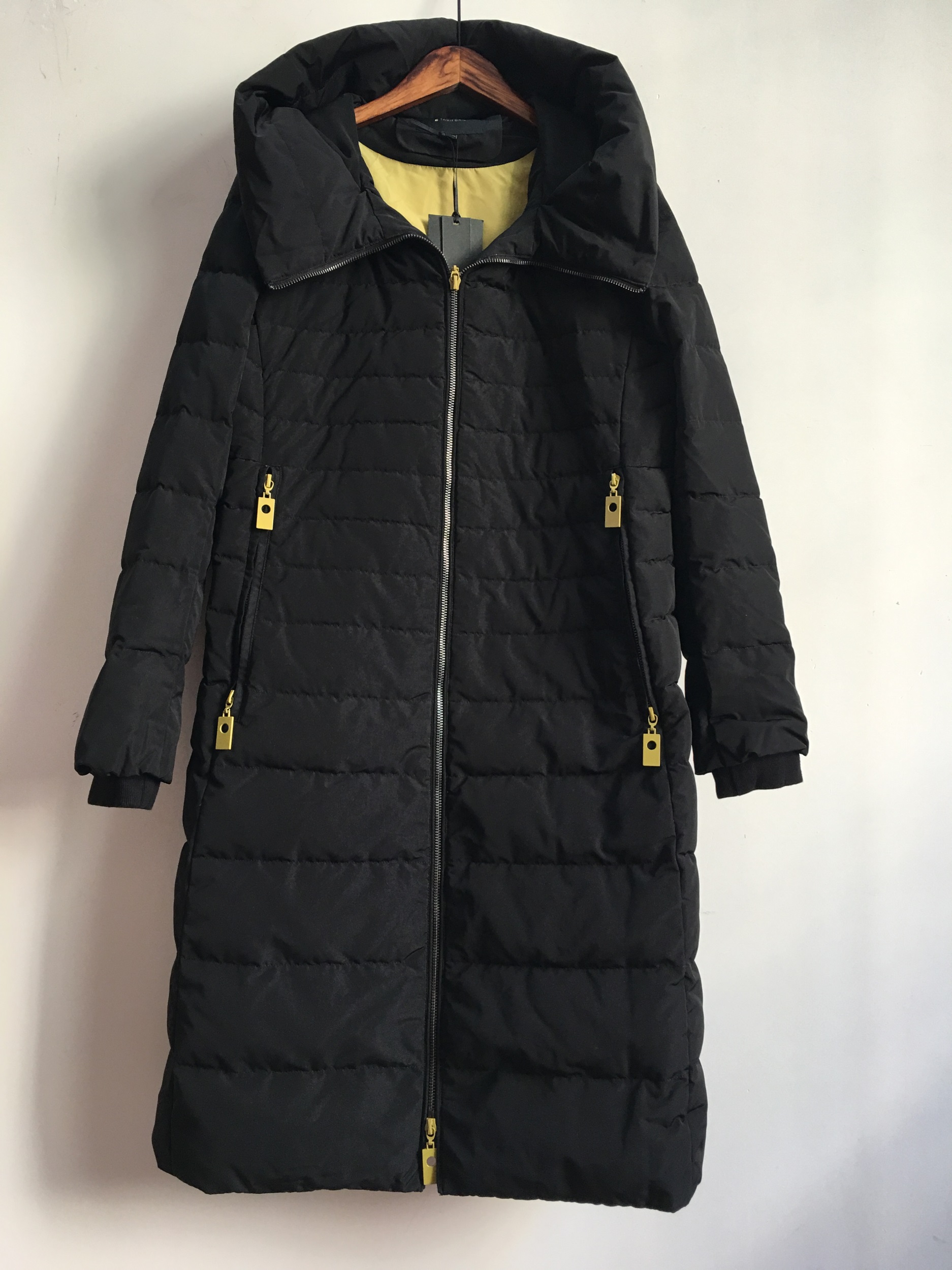 高端品牌精品女装墨ye冬装中长款修身保暖羽绒服87006特价折扣