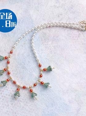 雪冰暖阁 |山茶白羽 古风短款项链璎珞锁骨链汉服旗袍新中式配饰