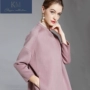 Mùa thu và mùa đông mới 2019 Áo khoác cashmere hai mặt châu Âu và Mỹ trong phần dài của áo khoác len nữ - Áo len lót đôi áo khoác lót lông nữ