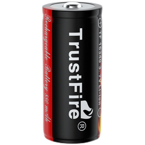 TrustFire16340 880毫安充电锂电池3.7v大容量手电筒电池耐用