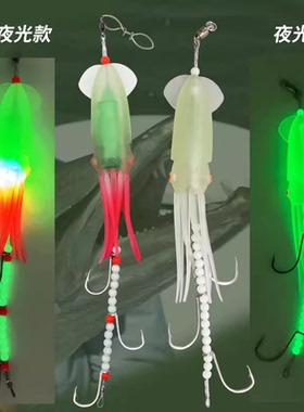 带灯夜光带鱼串钩49股钢丝仕挂钩LED灯入水即亮海钓船钓太刀鱼钩