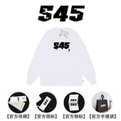 t恤男士 S45春秋新款 印花logo长袖 基础纯棉百搭圆领套头潮流上衣男