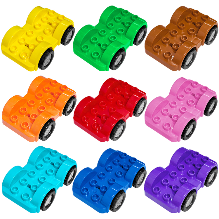 兼容乐高汽车底盘大颗粒积木小车