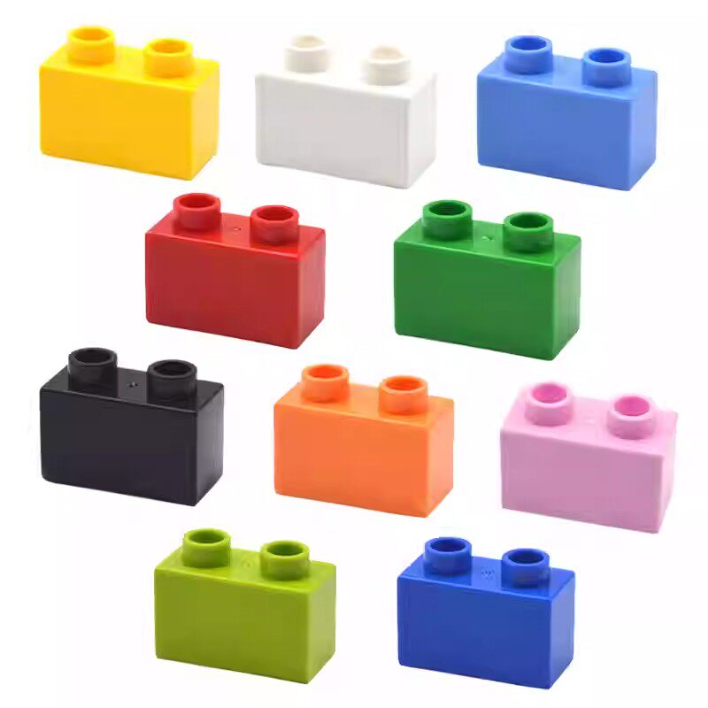 兼容乐高大颗粒2孔厚砖积木配件图片