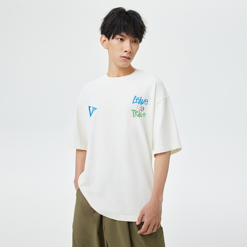 李宁男女同款短袖夏季透气T恤