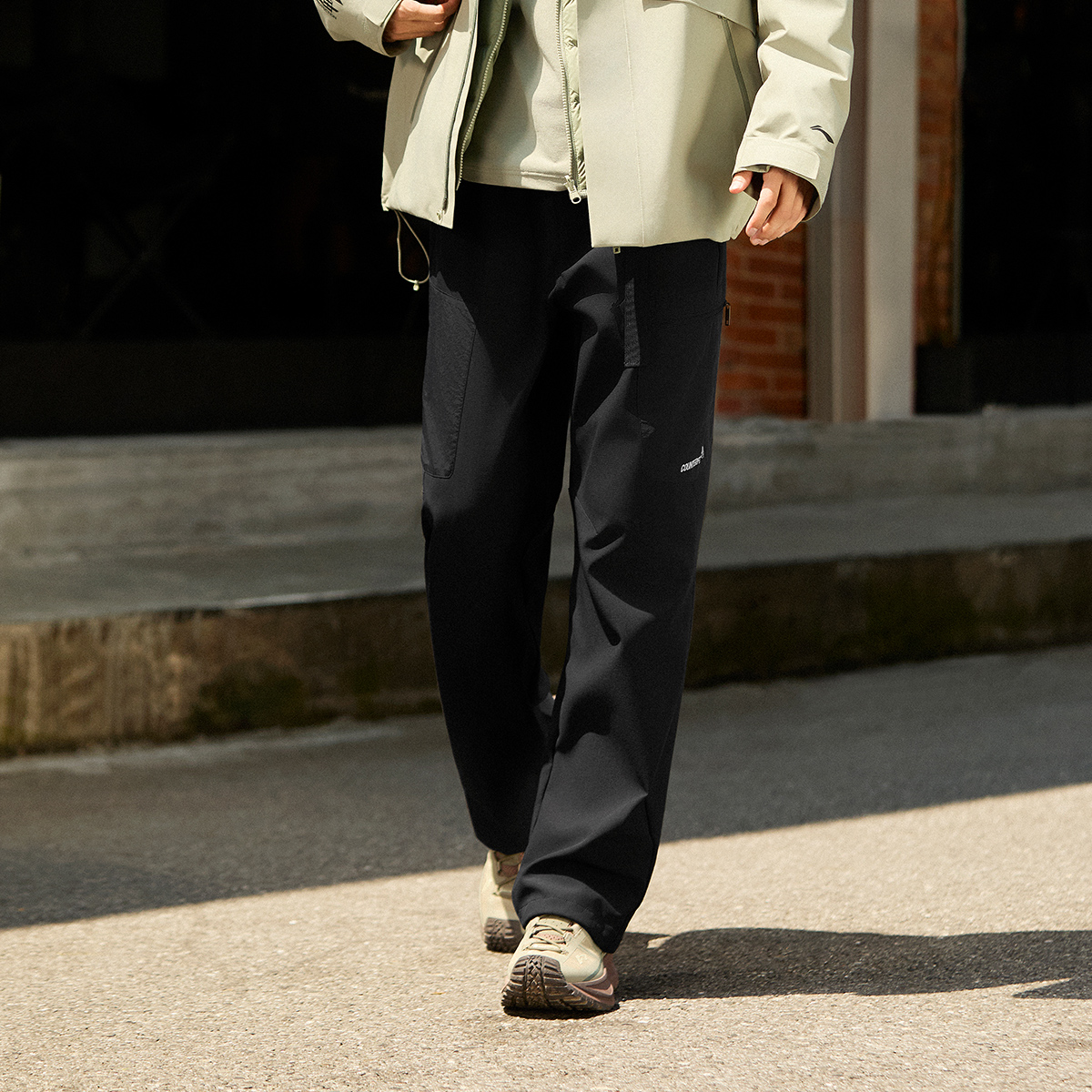 李宁CF溯男子户外加绒运动长裤