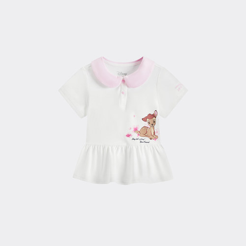 ANTA/安踏小鹿斑比X潮流女婴童夏季短袖POLO衫休闲舒适362623102