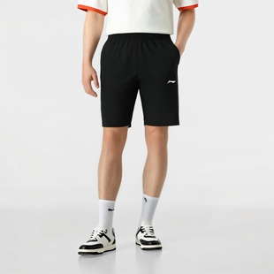 中国李宁新款羽毛球服运动短裤男款裤子速干透气羽毛球裤 AKSM109