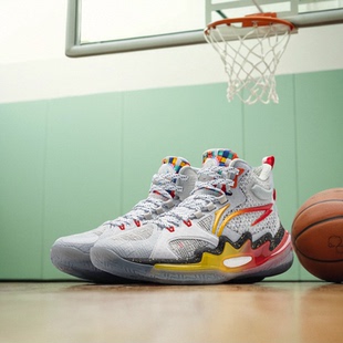 中国李宁童先锋力PREMIUM 3 V3反光轻量高回弹中帮篮球鞋YKBU036