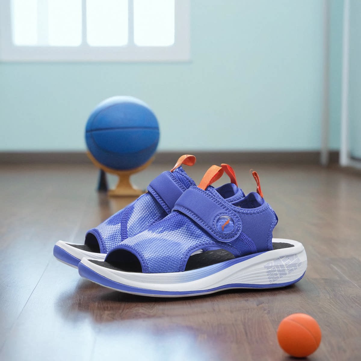 中国李宁凉鞋男女大童魔术贴新款青少年露趾运动鞋沙滩鞋YKUR008