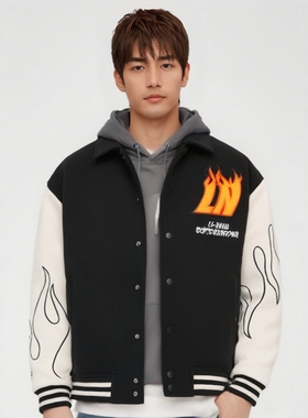 中国李宁外套男款2023冬季新款男子滑板系列潮流宽松棉衣AFDT697