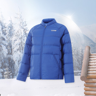 中国李宁运动生活系列鸭绒男小大童保暖拉链短羽绒服YYMU083