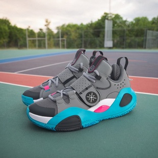 中国李宁韦德之道全城8代青少年版耐磨减舒适震篮球鞋 ABPQ033