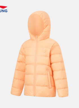 中国李宁儿童装男女小童23秋冬经典系列鸭绒短羽绒外套 YYMT003