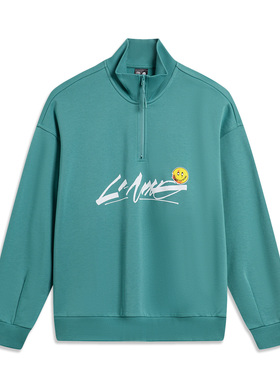 中国李宁LI-NING x OG_SLICK联名款男女同款宽松套头卫衣AWDT445-