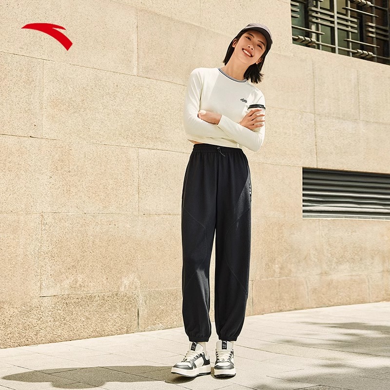 安踏冬季女子户外时尚运动长裤