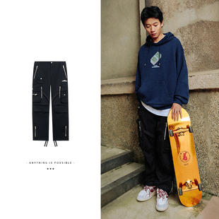 AKXT043 运动裤 中国李宁潮流系列男子运动休闲耐磨透气直筒裤 长裤