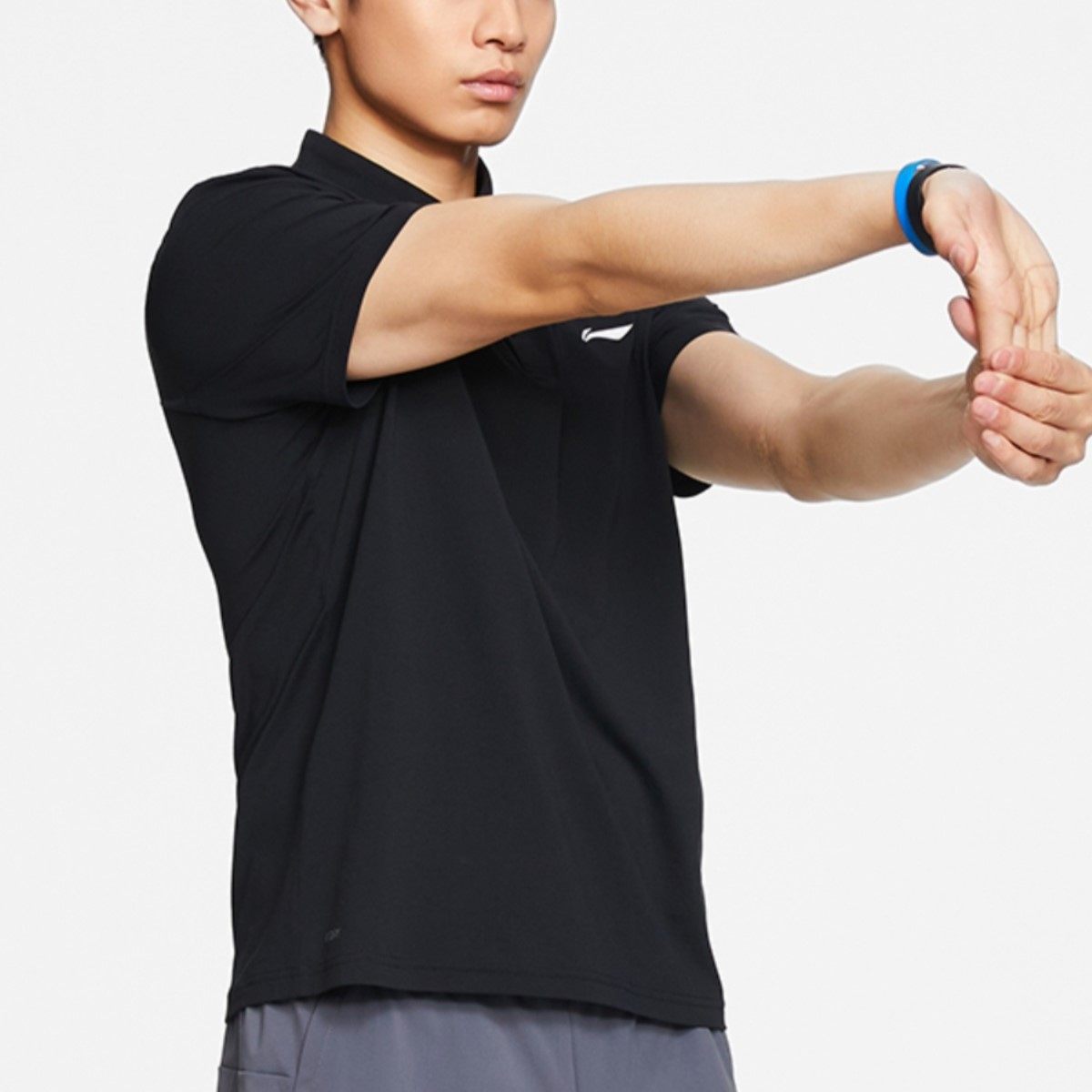 李宁男子POLO衫休闲运动透气短袖