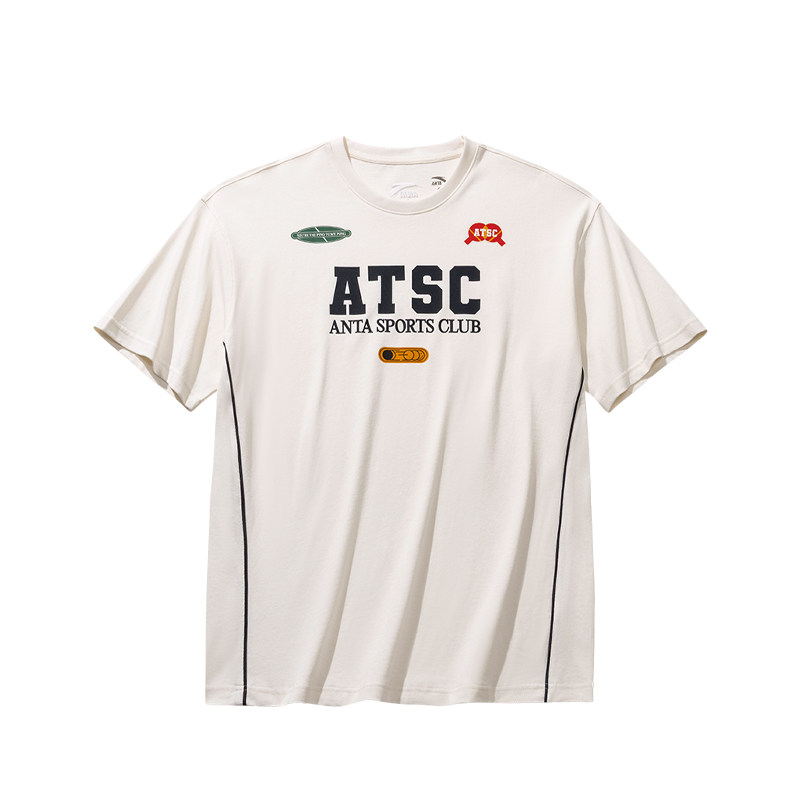 ANTA/安踏男子夏季运动休闲宽松透气百搭纯棉短袖T恤152628125