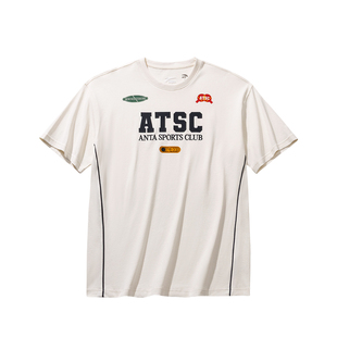 ANTA/安踏男子夏季运动休闲宽松透气百搭纯棉短袖T恤152628125
