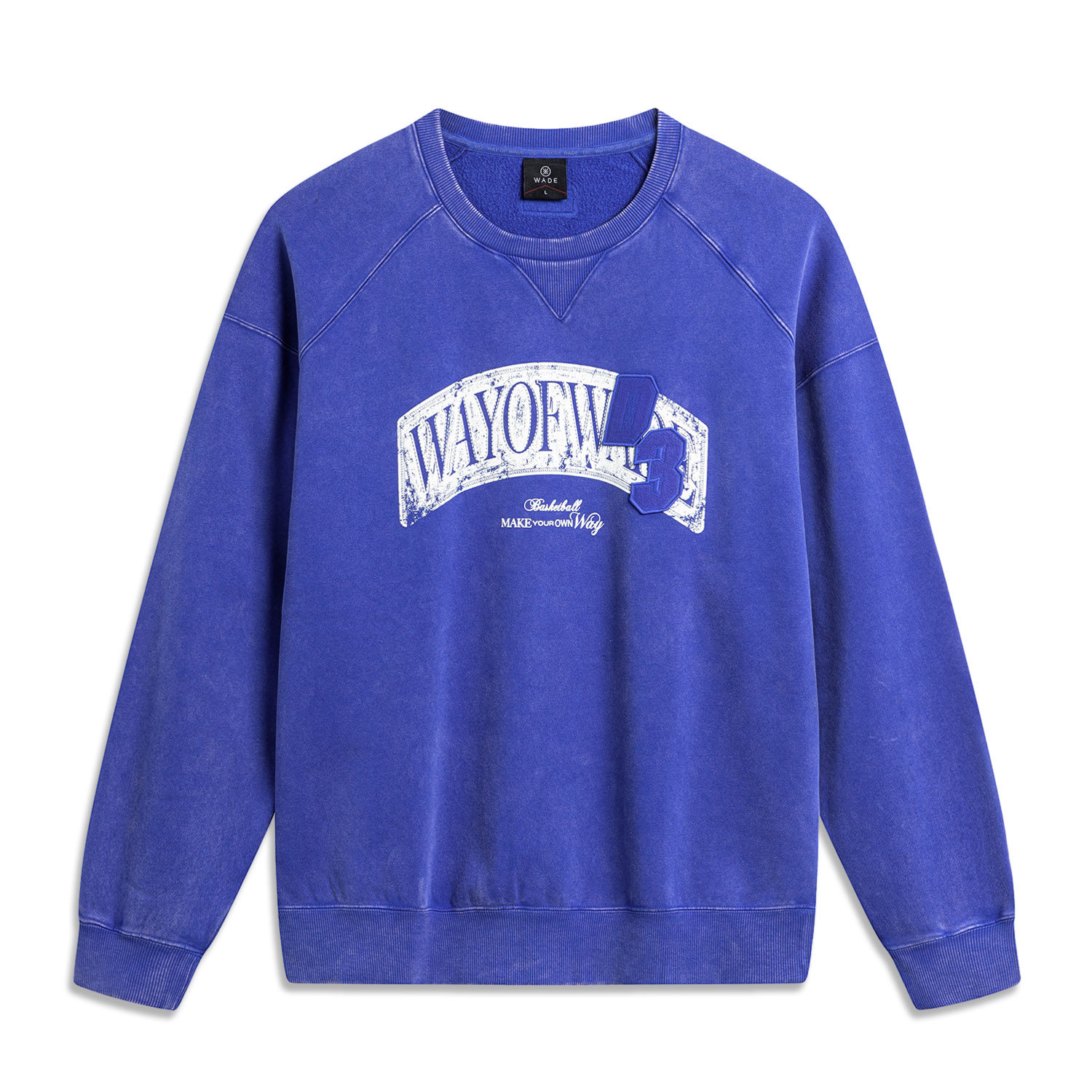 李宁男子圆领加绒卫衣韦德系列