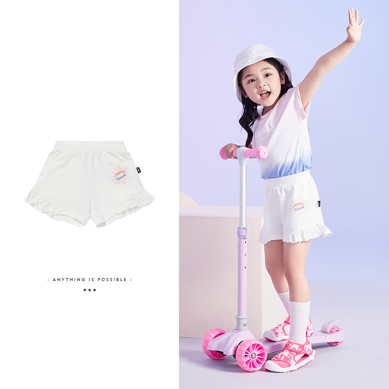 李宁短裤宽松运动裤舒适女小童