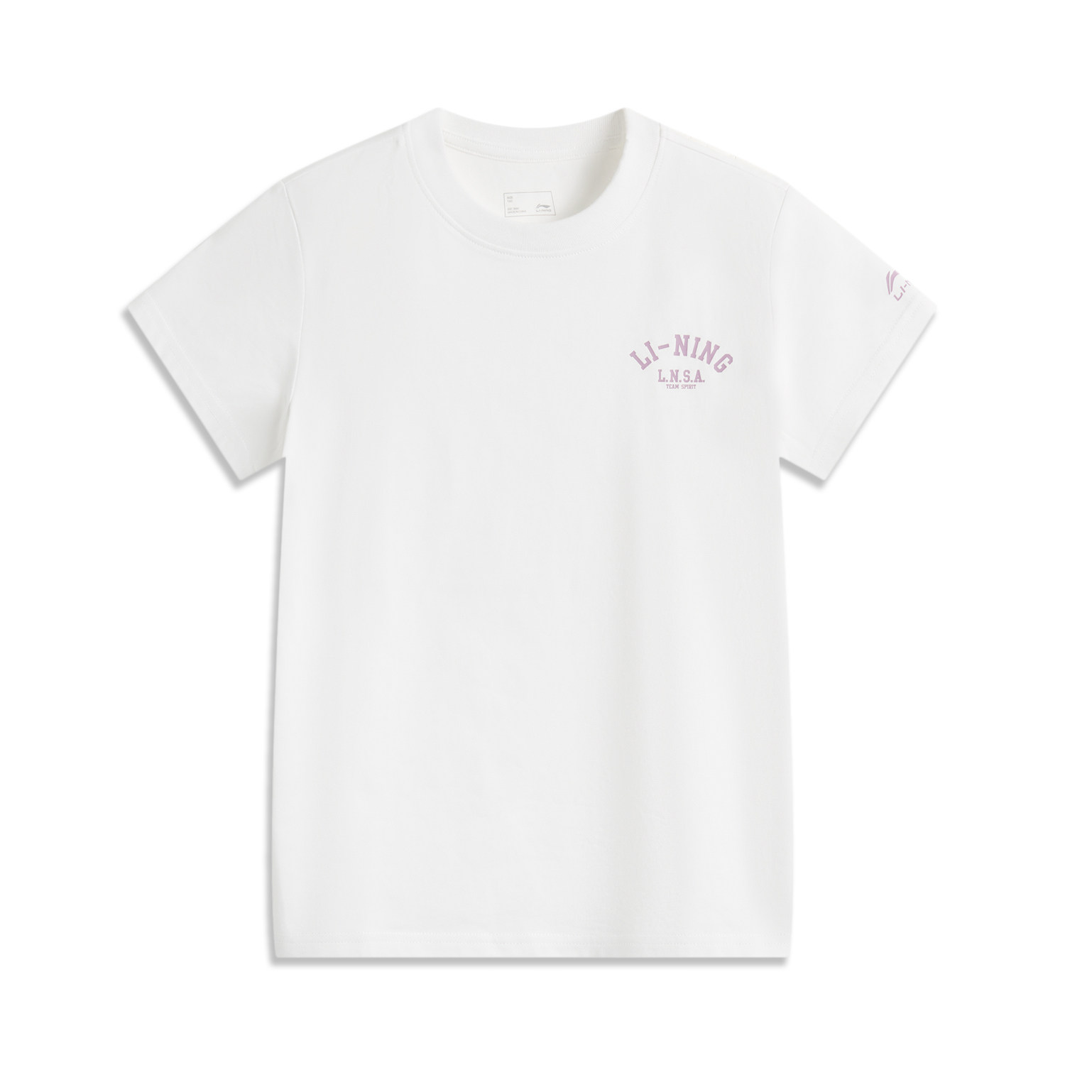 中国李宁运动生活系列女大童圆领亲肤干爽透气短袖文化衫YHSU324