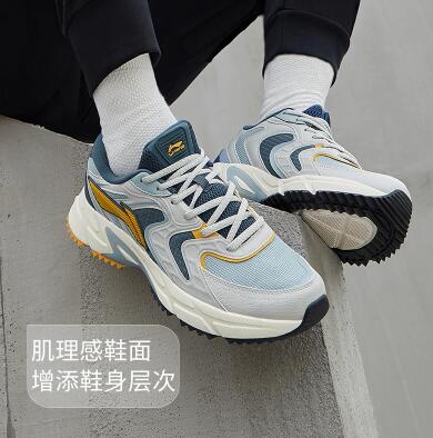 李宁减震男子系带回弹运动鞋休闲