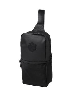 中国李宁韦德系列男子可调肩带单肩背包拼接章牌纯色胸包ABSN083