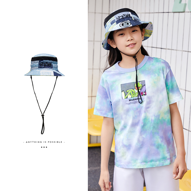 李宁男女同款渔夫帽透气防晒帽子