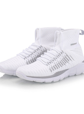 中国李宁男女同款一体织透气减震耐磨高帮运动训练跑步鞋AFHN013