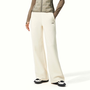 Lining/李宁秋季新款女子户外时尚百搭加绒保暖运动卫裤AKLV972