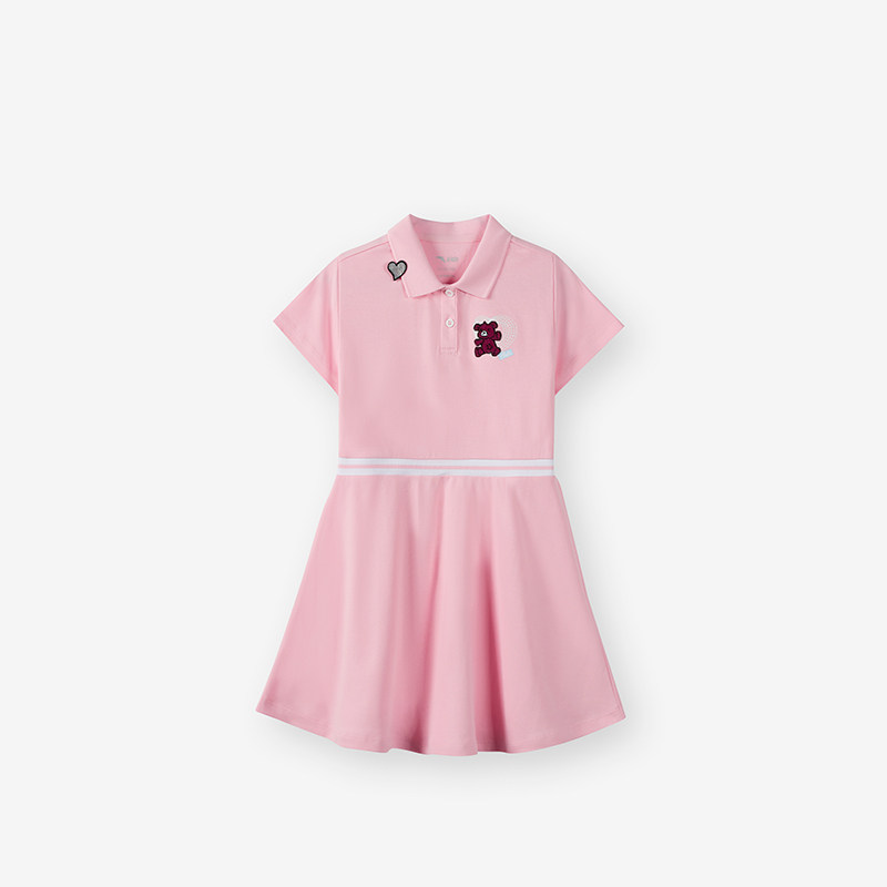 安踏女童夏季套头连衣裙针织