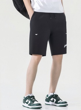 中国李宁24夏季新款训练男子运动健身短裤速干凉爽五分裤AUSU005