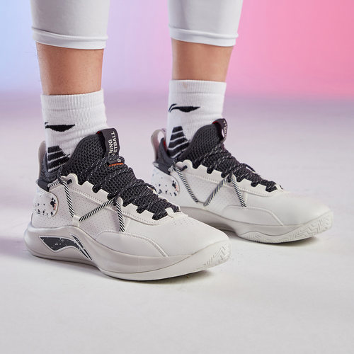 李宁减震男女同款系带回弹运动鞋