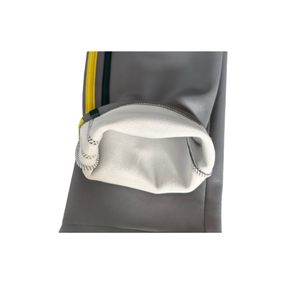 黄加墨绿条秋冬季加厚校服裤